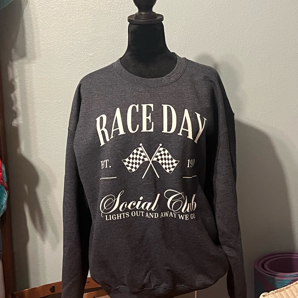 Gray Race Day Sweatshirt